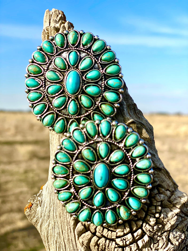 Barse Bronze and Turquoise Statement Drop Earrings | Dillard's